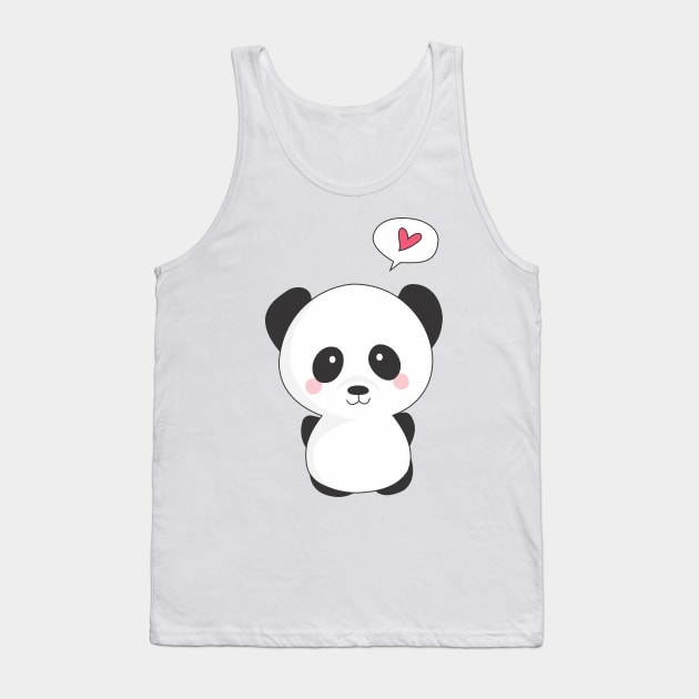 Panda Love Tank Top by culturageek